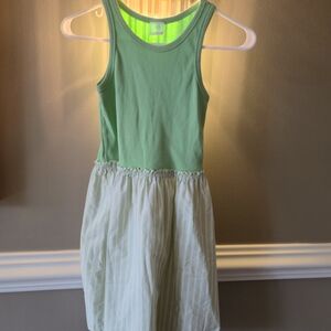 Zara Mint and White Striped Kids Dress